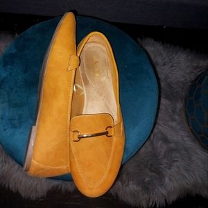 Faux suede loafers